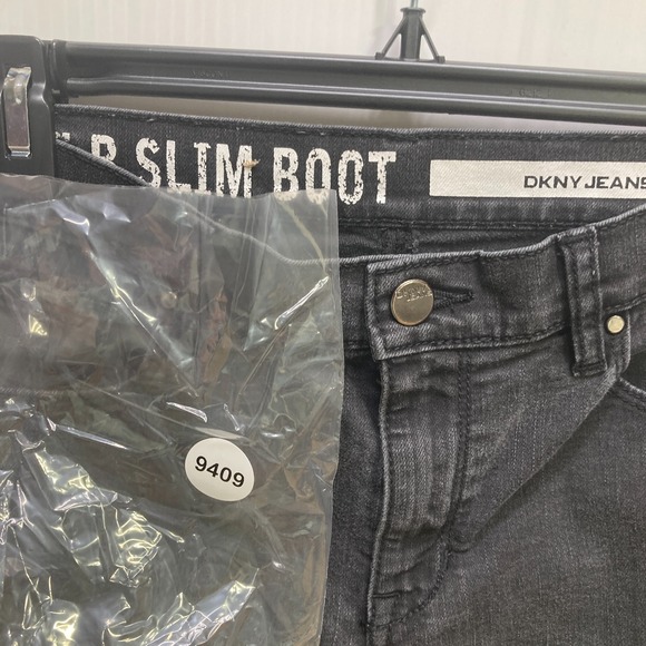 DKNY Jeans Womens 8 Ave B‎ Slim Bootcut Mid Rise Black Denim Stretch Size 8 - Picture 11 of 11
